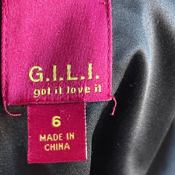 G.I.L.I. | Black Velour Cocktail Dress Sz 6 - Picture 5 of 6